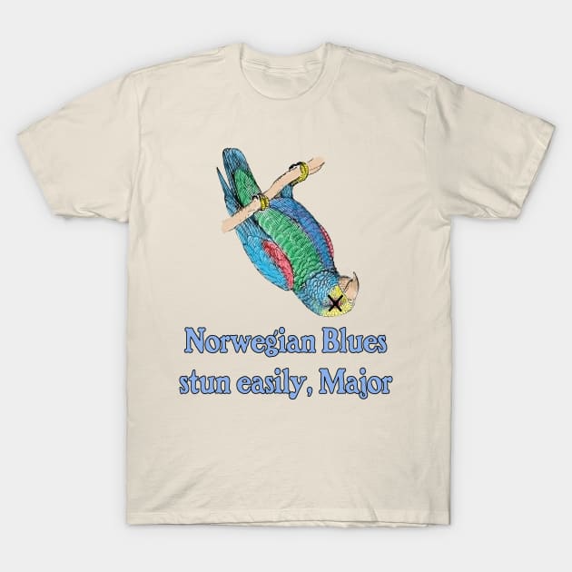 Dead Parrot - Norwegian Blues Stun Easily, Major T-Shirt by Naves